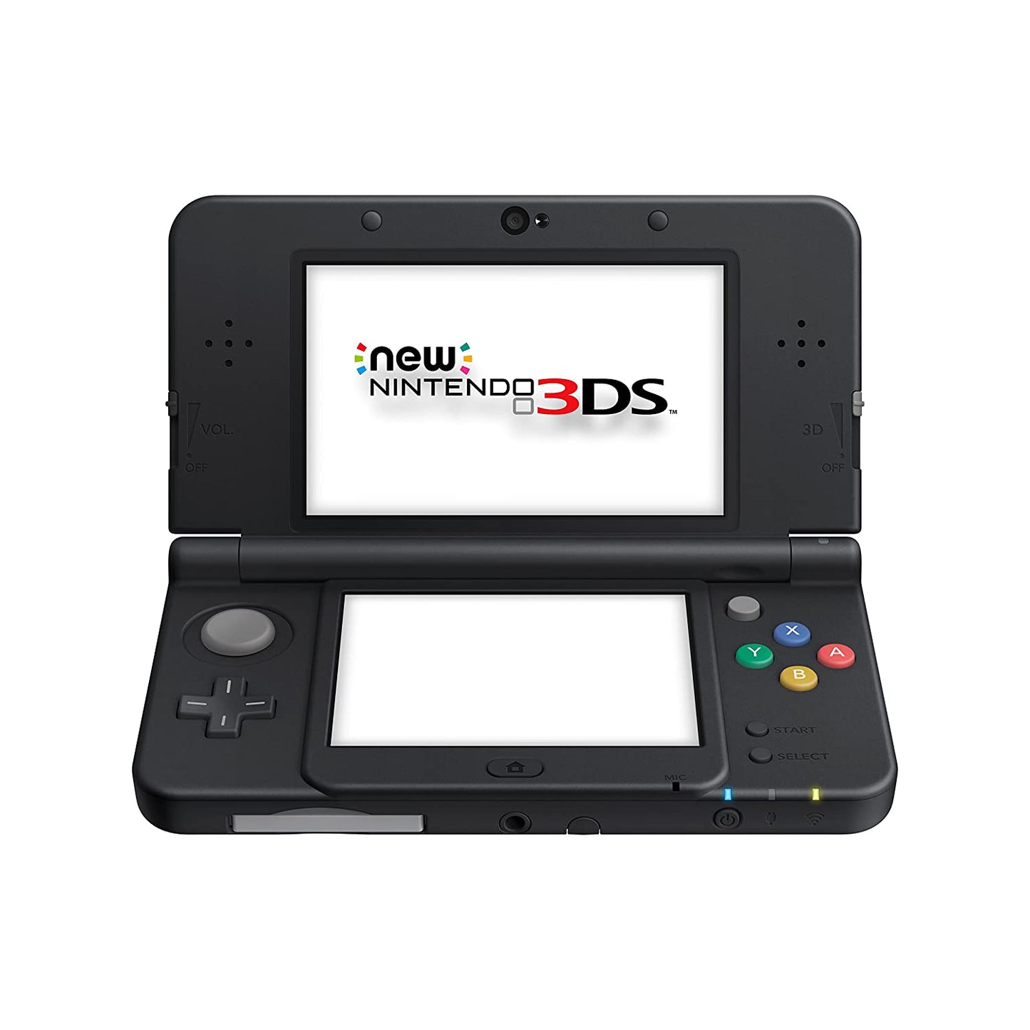 New Nintendo 3DS Black + Nintendogs + Cats: Golden Retriever (Cartridge Only) Bundle