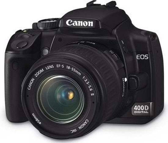 Canon Reflex EOS 400D + Canon E-FS 18-55mm Lens - Black